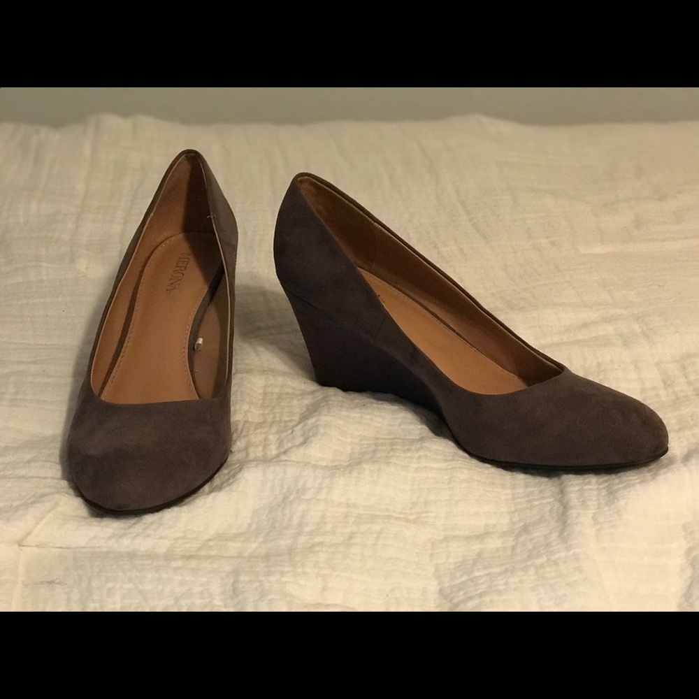 Dark Tope Merona 3in closed toe wedge